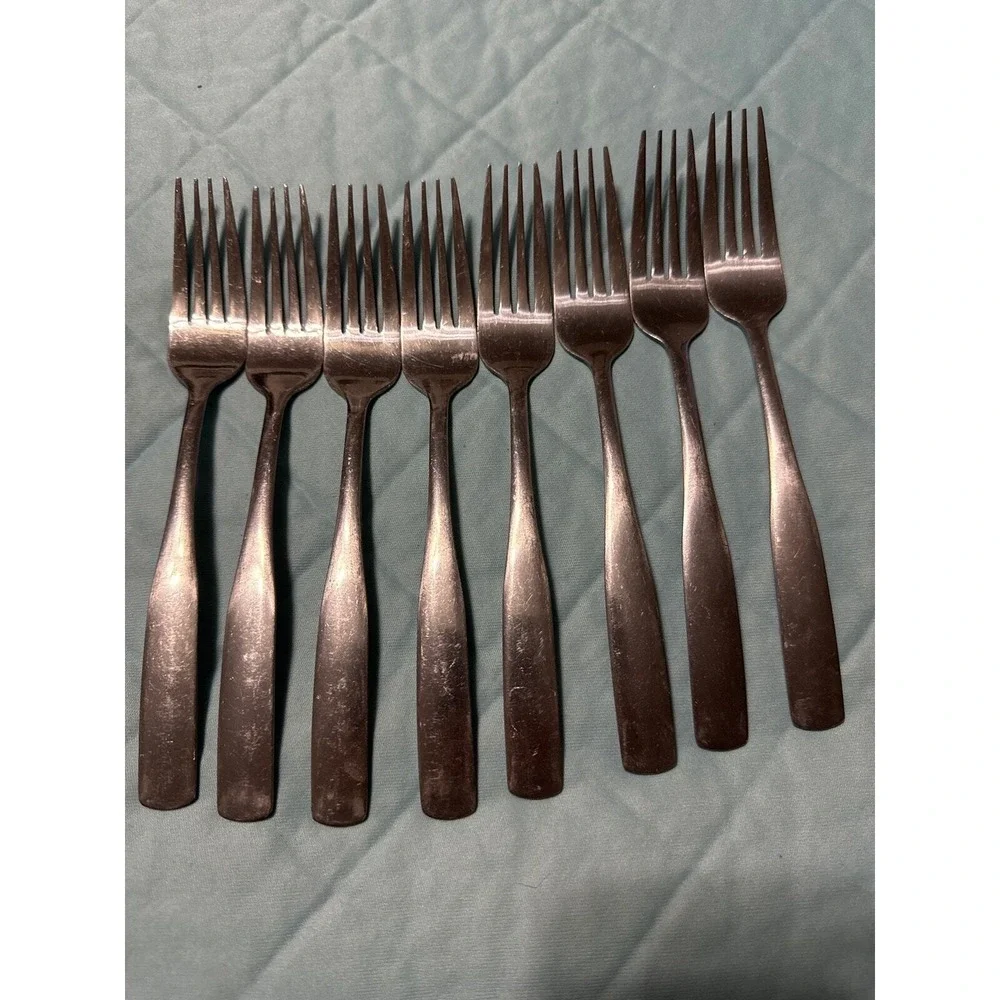 Lot of 8 Cambridge Madison 6inch Dinner‎ Forks
